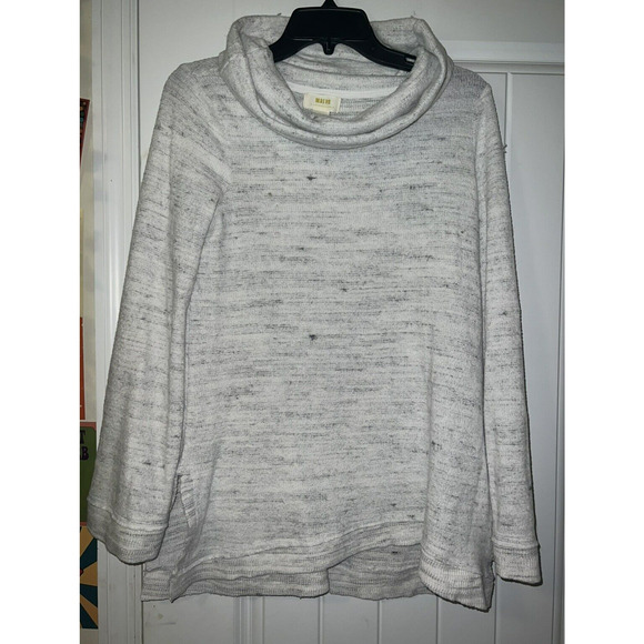 Anthropologie MAEVE grey long sleeve turtleneck sweater size small - Picture 1 of 4